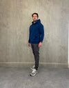 Heavy Plain Pocket Logo Hoodie - Mid Blue Tribal Society